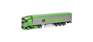 Herpa 961820 - H0 - Mercedes-Benz Schubboden-Sattelzug Wiemers
